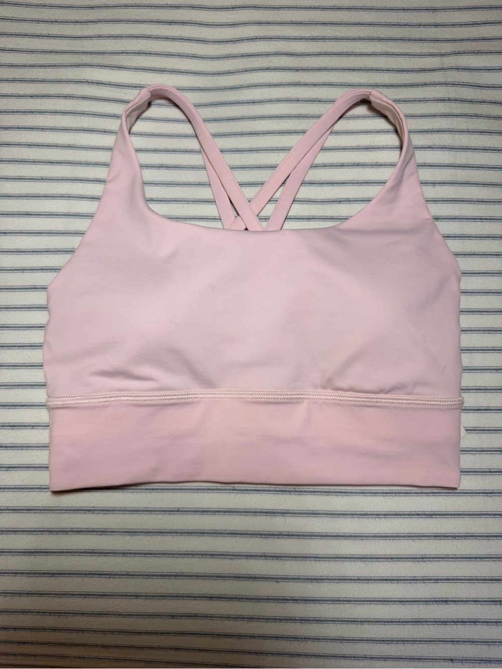 Lululemon Light Pink Cross-Strap Sports Bra
